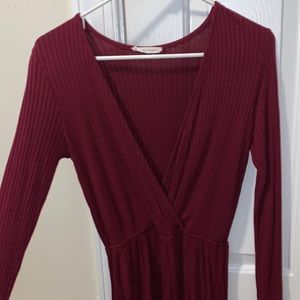 Honey Punch long sleeve ribbed romper